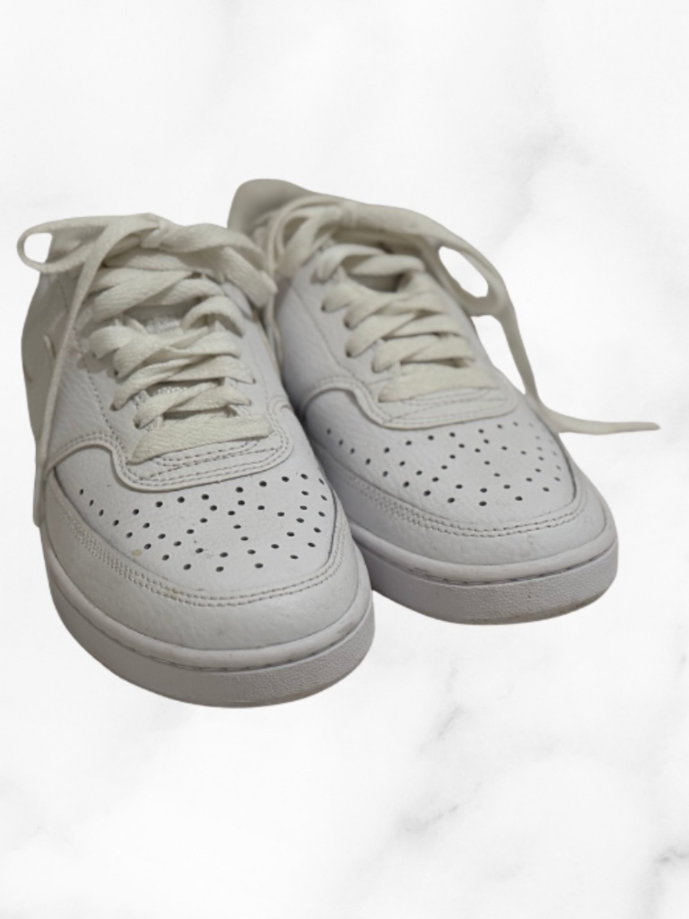 Women's White Nike Court Vision Low, Only Worn Once, Like New